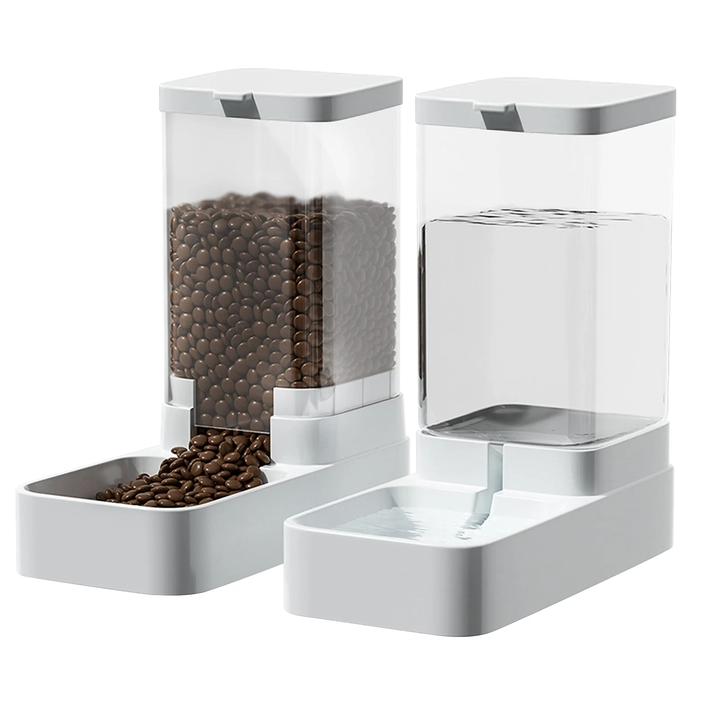 Gravity Pet Feeder and Water Dispenser Set, Automatic Dog Feeder and Dog Water Dispenser for Dogs Cats Pets Animals Large Capacity