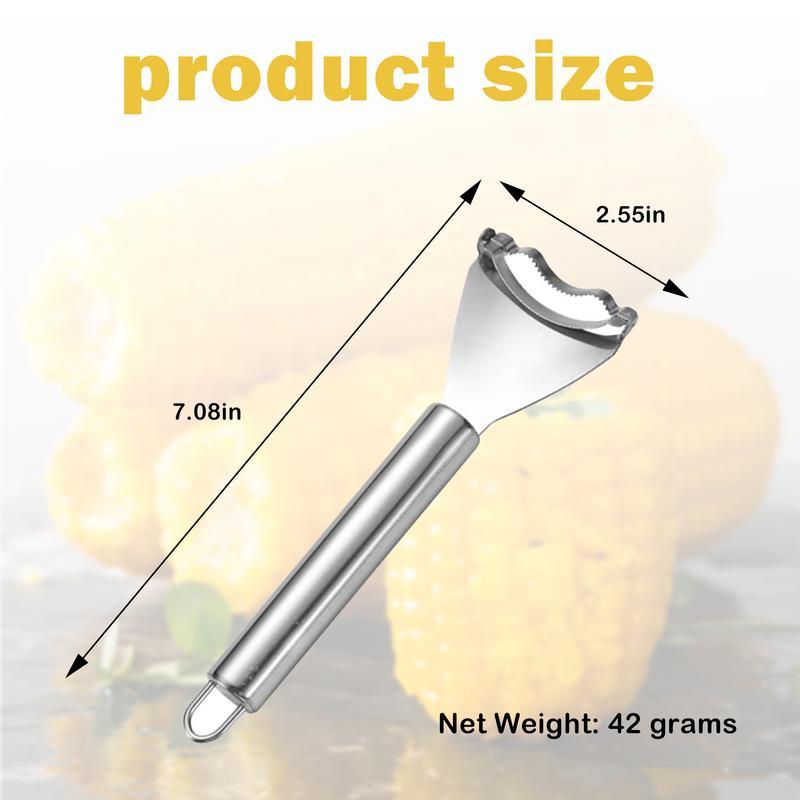 2 Counts Corn Peeler, Corn Cob Stripper & Thresher, Ergonomic Handle Corn Cutter, Kitchen Gadget for Removing Corn Kernels from Cob