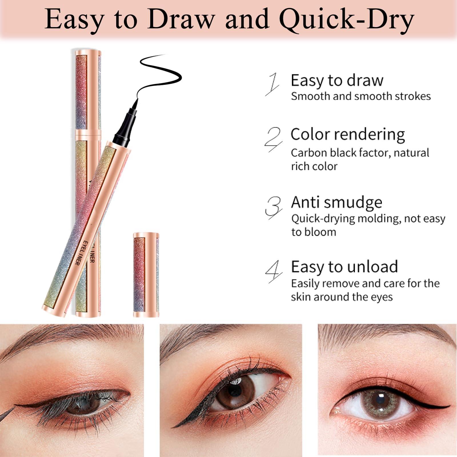 VIBELY 4D Silk Fiber Mascara Set & Waterproof Eyeliner Pencil Long Lasting No Clumping Full Thick Lashes Easy Apply Remove Perfect Gift for Makeup Lovers