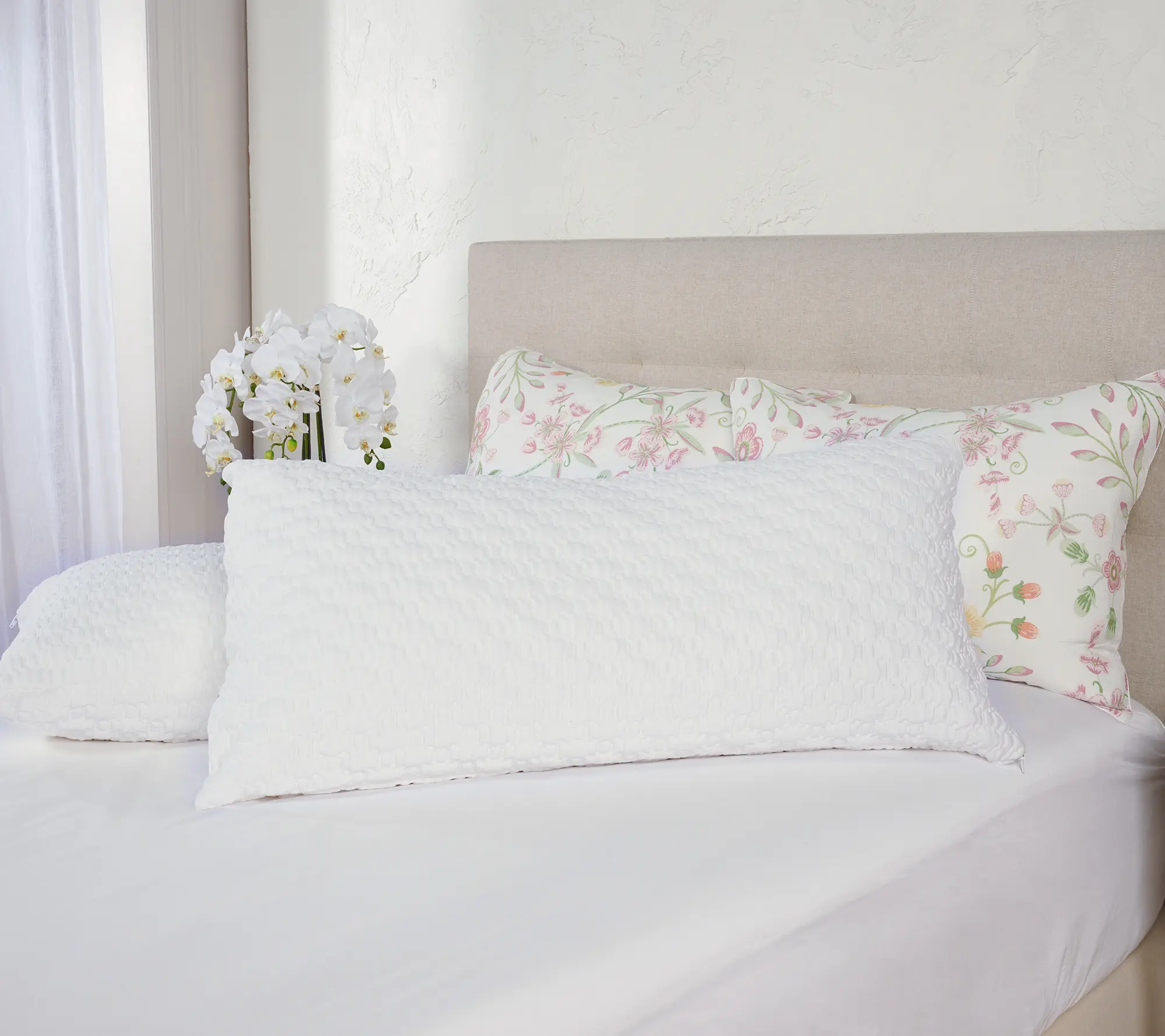 Home Reflections Set of 2 Hybrid Foam & Down Alt Pillows- KG