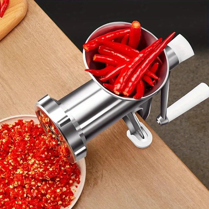 Manual Meat Grinder, Heavy Duty Aluminum Alloy Hand Meat Grinder with Table Clamp, Meat Mincer Sausage Maker for Beef Pepper Mushroom