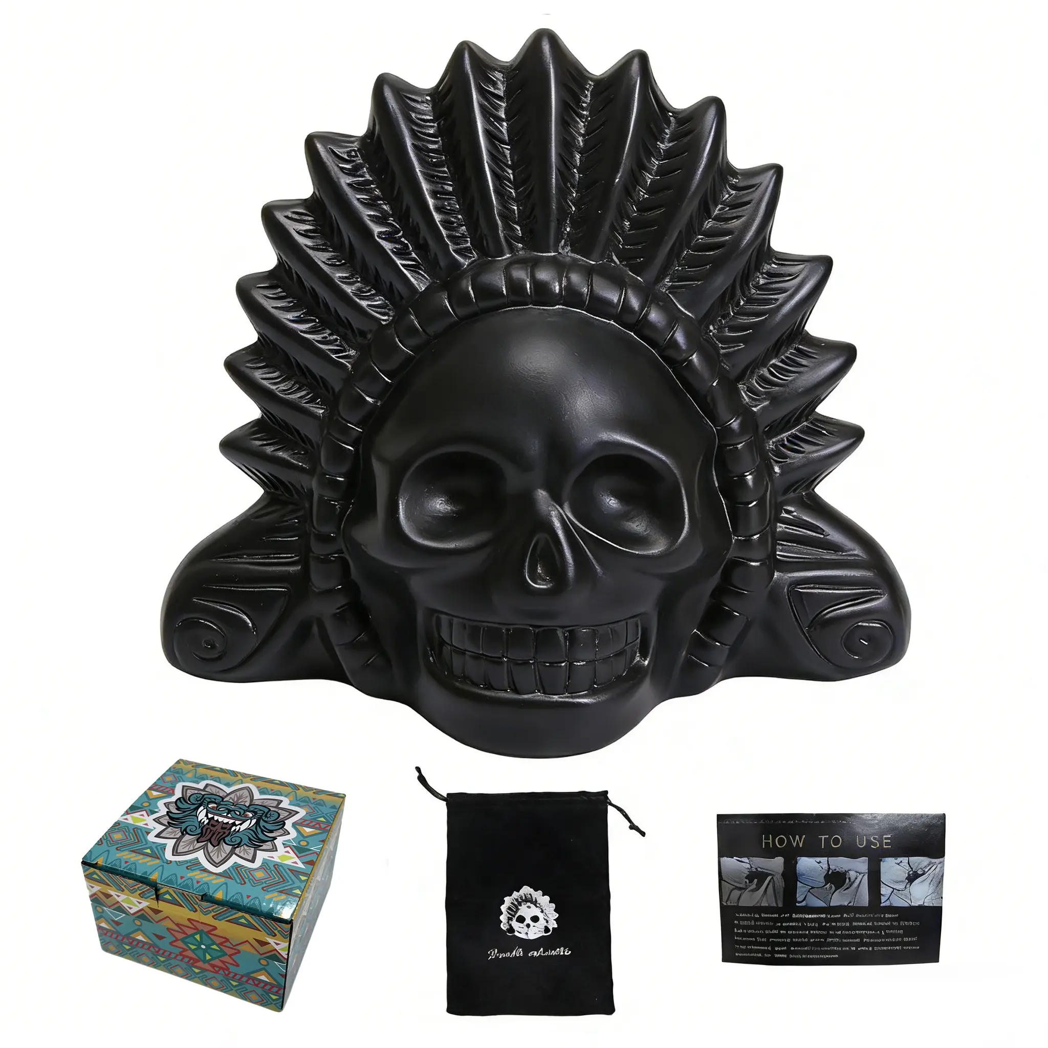 Screaming Aztec Death Whistle by Parsin, Handmade Unique & Loudest Authentic Human Sounding Whistle, Natural Pottery Whistle with Storage Bag, Suitable for Fun Activities & Pranks