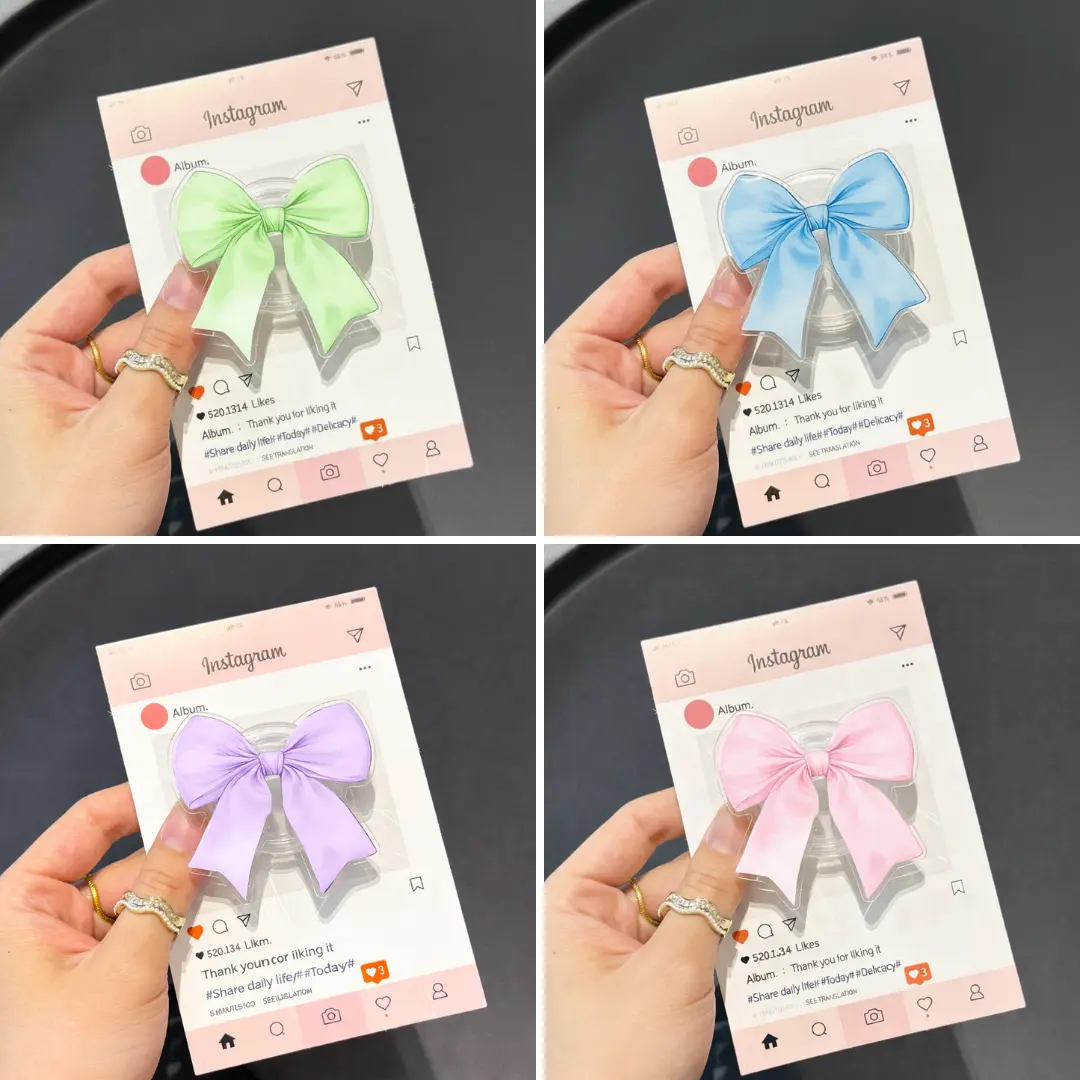 Pastel Bow Magsafe Grip, eReader Grip, Girly Phone Holder
