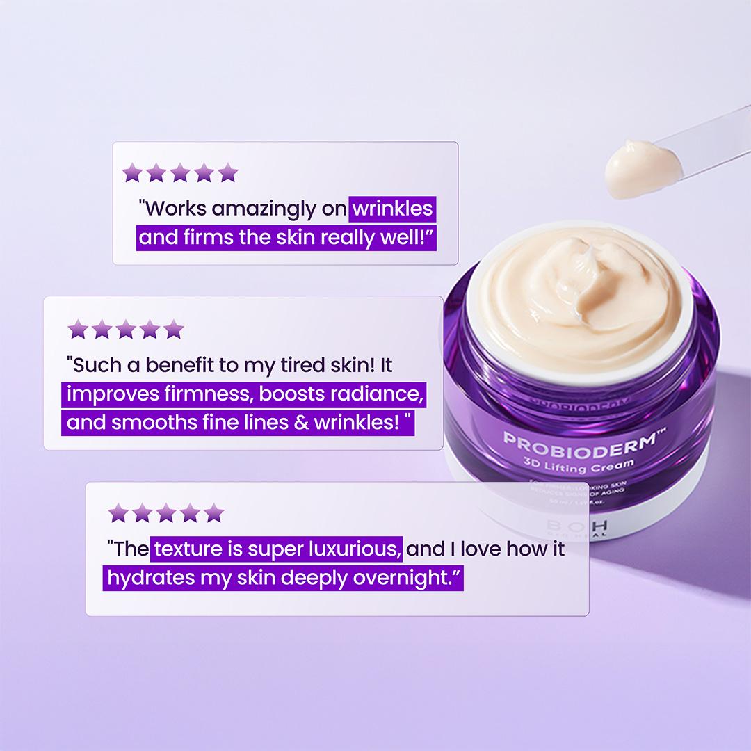 [BIOHEAL BOH Official] Probioderm 3D Lifting Cream Duo Pack | 2 Full Size Cream + 2 Pack of Mask | Firming & Anti-Aging Korean Skincare Routine Value Set | Peptide Face Cream for Jawline Lift & Wrinkle Daily Care Restore