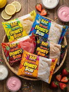 Rap Snacks Big Back Honey Buns – Strawberry, Lemon, Glazed, Iced, and Birthday Cake Soft Fluffy Pastries with Bold Flavor