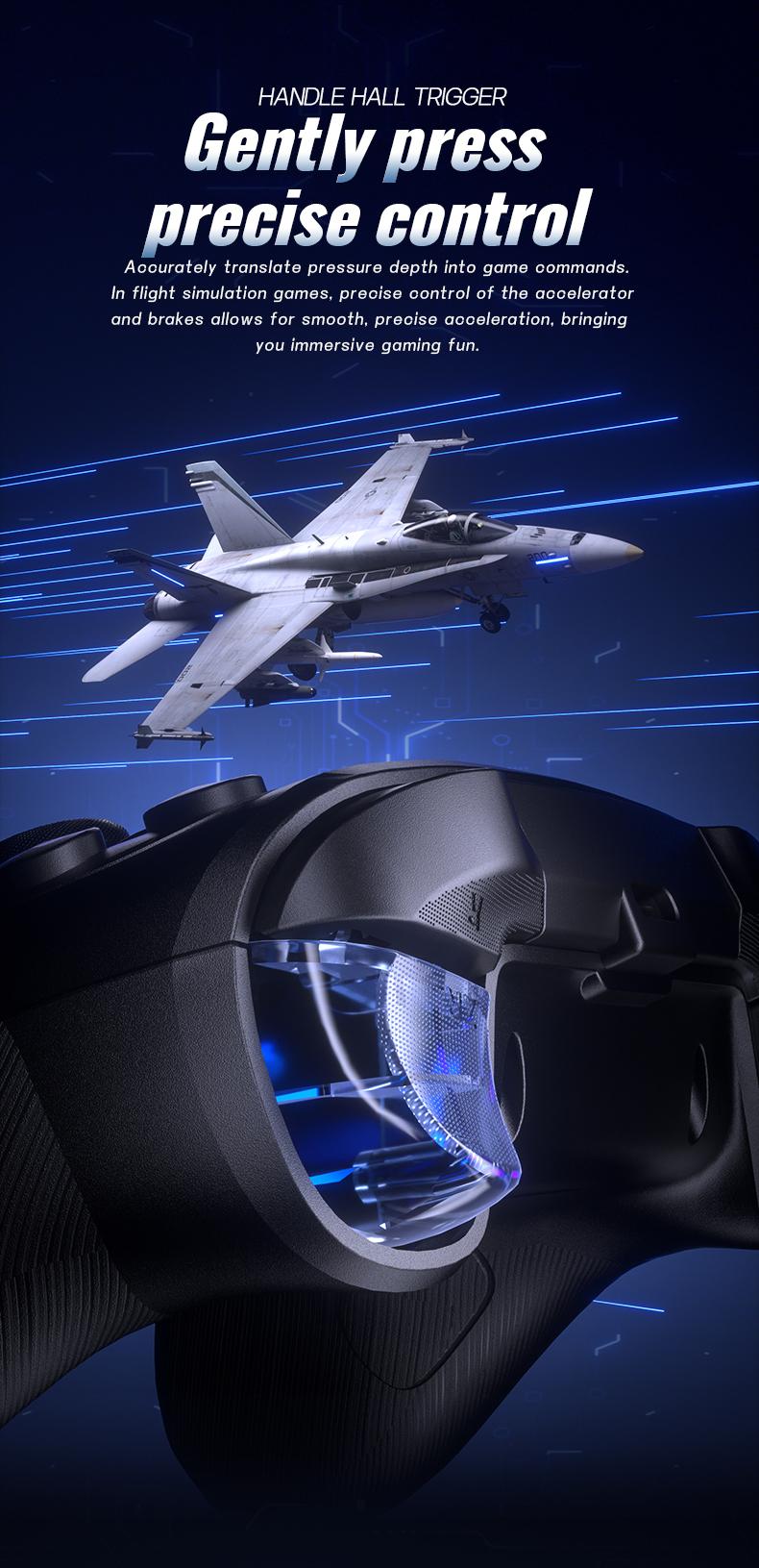 YUYIU Wind Chaser 2 Wireless Anti-Stick Drift Controller Hall Effect Joystick, Linear Triggers, 6-Axis Gyro, Dual Vibration, Macro Back Buttons, & Replaceable D-Pad for Switch, PC, Steam, Android | 1000Hz Polling, RGB, 1000mAh YUYIU Wind Chaser 2 Wireless Anti-Stick Drift Controller Hall Effect Joystick, Linear Triggers, 6-Axis Gyro, Dual Vibration, Macro Back Buttons, & Replaceable D-Pad for Switch, PC, Steam, Android | 1000Hz Polling, RGB, 1000mAh