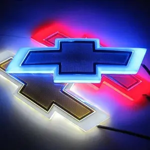 4D emblem light for Chevrolet Cruze/New Cruze/Moment; LED decorative illuminated emblem upgrade for rear tailgate