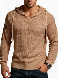 #SummerVibes 2026 Spring/Summer Hooded Pullover Casual Sweater for Men and Women - Loose Fit, Comfortable, Warm Knitted Hooded Jacket Sweater