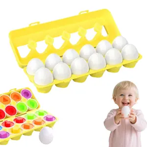 Matching Eggs Toy, Colo rRecoginition Puzzle Motor Skill Toy for Kids, Early Learning Shape & Sorting Toy,Durable Plastic Puzzle