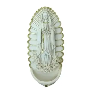 Catholic Resin Holy Water Font for Home Entryway Wall Hanging – Religious Gift Catholic Resin Holy Water Font for Home Entryway Wall Hanging – Religious Gift