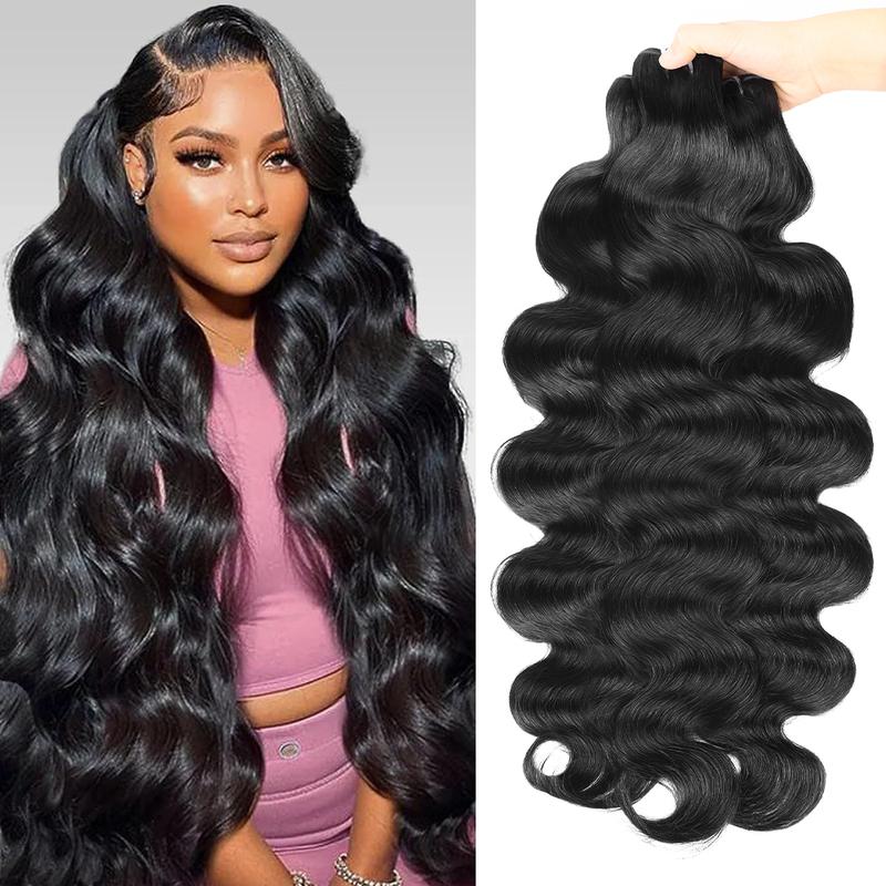 Top 15A Raw Body Wave Bundles Brazilian Unprocessed Virgin Human Hair Bundles 2x6 Lace Closure Quick Weave Extensions Natural Color Remy Hair Bundles