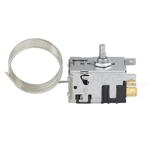 Danfoss 077B7104 Thermostat 2 Doors Refrigerator Defrost control 077B3657 Cold Cut-in +38.3F Cold cut-out -9.4F Warm Cut-in +38.3F Warm Cut-out +9.5F Capillary tube length 39.3in B62