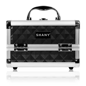 SHANY Chic Makeup Train Case Cosmetic Box Portable Makeup Case Cosmetics Beauty Organizer Jewelry storage with Locks , Multi trays Makeup Storage Box with Makeup Mirror