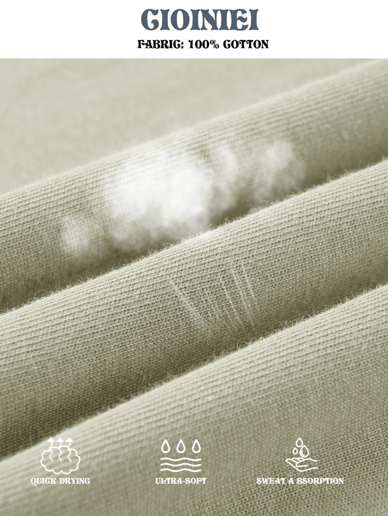 CCCMAI Men's Solid Color Short Sleeve T-Shirt Casual Cotton Tee Solid Colors Black White Gray All Colors Street Style Menswear Summer Basic Loose Fit Solid Color T-Shirt Short Sleeve Versatile American Style Men's Cotton Half Sleeve Casual Shirt Crewneck