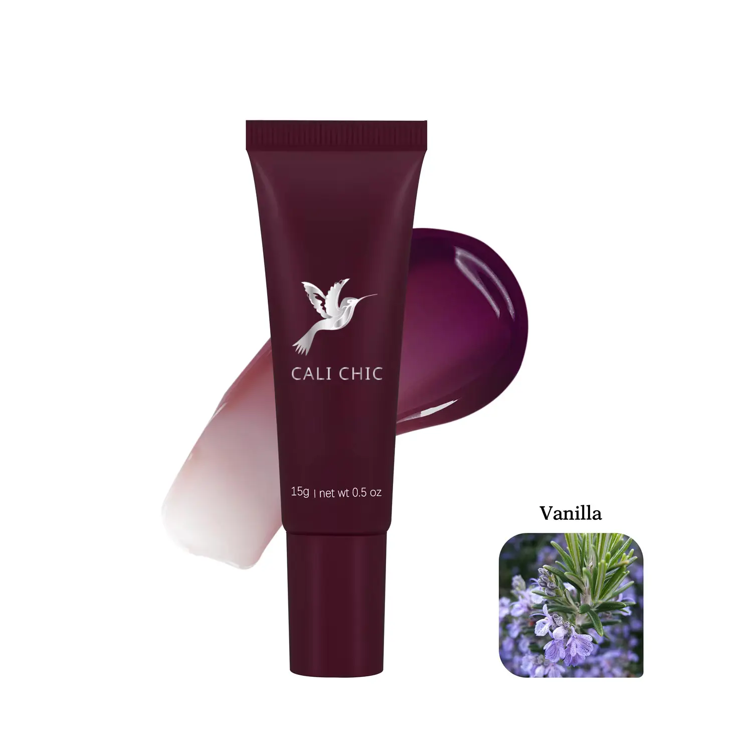 CALI CHIC Vanilla Lip Butter Balm Organic Vegan Moisturizing Shea Glossy Lip Shine Hydration Soothing Waterproof Smooth Finish Nourishing Hydrating with Jojoba Oil & Vitamin C - Lip gloss, Lipstick