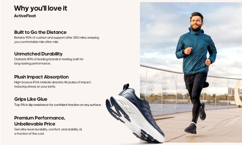 NORTIV 8 Men's Beige Comfortable Walking Running Tennis Shoes ActiveFloat Athletic Gym Workout Jogging Cushioning Sneakers with High-Rebound Midsole & Slip-Resistant Rubber Outsole