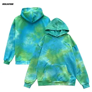 Holafish Unisex Casual Oversized Vintage Hoodie Womens Tie Dye Hooded Sweatshirt Tops, Gift For Her Xmas,Unique Tie Dye Long Sleeve Shirts, Oversized Hooded Sweatshirt