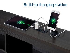 AMERLIFE Twin Daybed with Bookcase Headboard, USB-C Charging, RGB Lights & 3 Drawers, No Box Spring Needed, Farmhouse Wood Bed Frame for Teens, Dorms, Guest Room, Black/Best Gift Ideas/Christmas Gifts