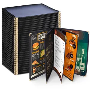 Yescom 30x Menu Covers Cafe Restaurant 10 View 8.5x11 Black
