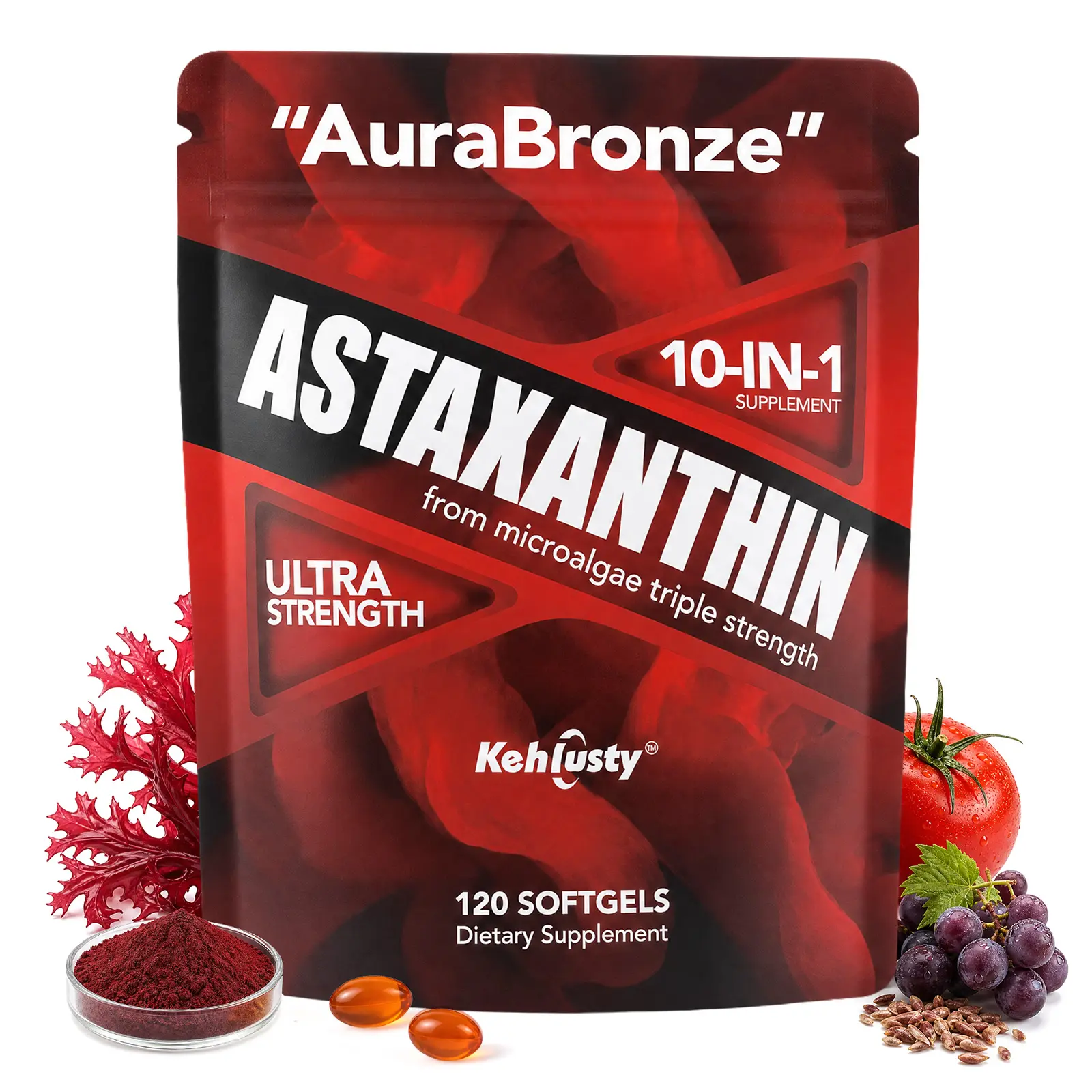 10-in-1 Astaxanthin Complex with Lutein, Lycopene & Borage Oil | 12mg Microalgae-Derived Antioxidant for Eye Health & Cellular Defense | 120 Softgels Capsule Dietary Supplement Dietary Supplement Capsules