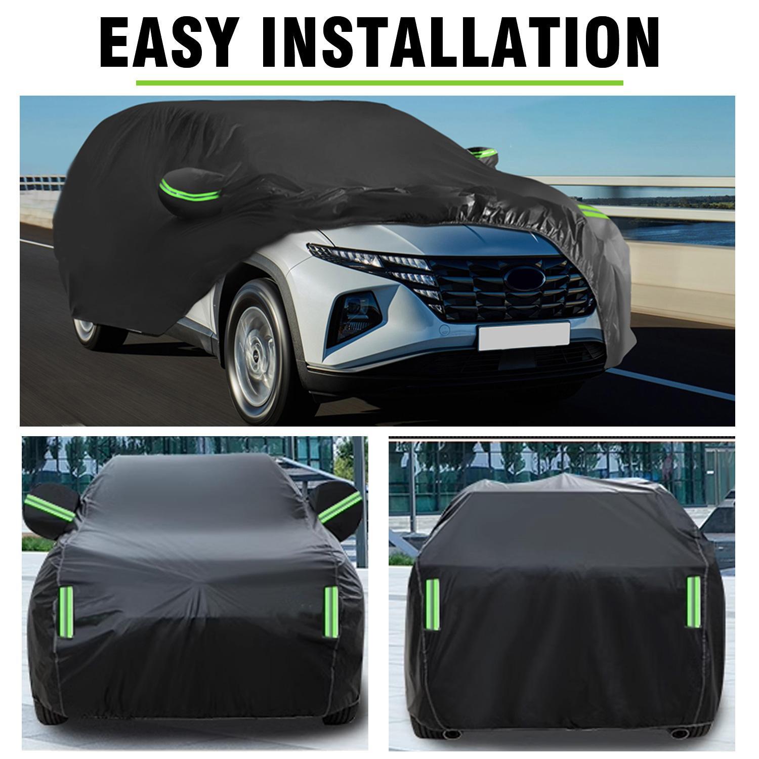 Black Car Cover,All Weather for Car ,Outdoor Full Cover Rain Sun UV Protection ,Universal Fit for Sedans and SUVs Black Car Cover,All Weather for Car ,Outdoor Full Cover Rain Sun UV Protection ,Universal Fit for Sedans and SUVs