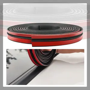 Car Windshield Weather Seal Rubber Stripping Trim Weatherstrip Adhesive T-Shape Sunroof Seal Cover Leak Sound Proofing