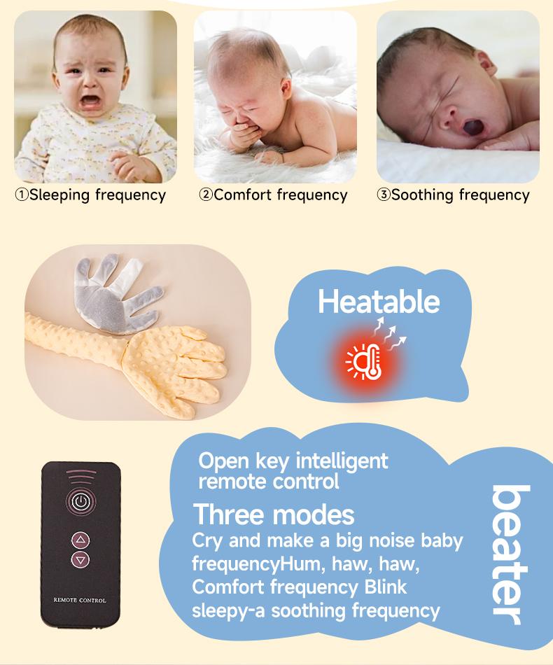 Big White Goose Baby Soothing Pillow Soft Cotton Hugging Sleep Aid Cushion for Newborns with Remote Control Three Adjustable Modes