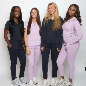 DANAE 3 Piece Scrub Set for Everyday Use Stylish Comfy Soft Fabric Perfect for Daily Wear Lightweight Breathable Stretchy Jacket Top Pants NO RETURNS! EXCHANGE ONLY!