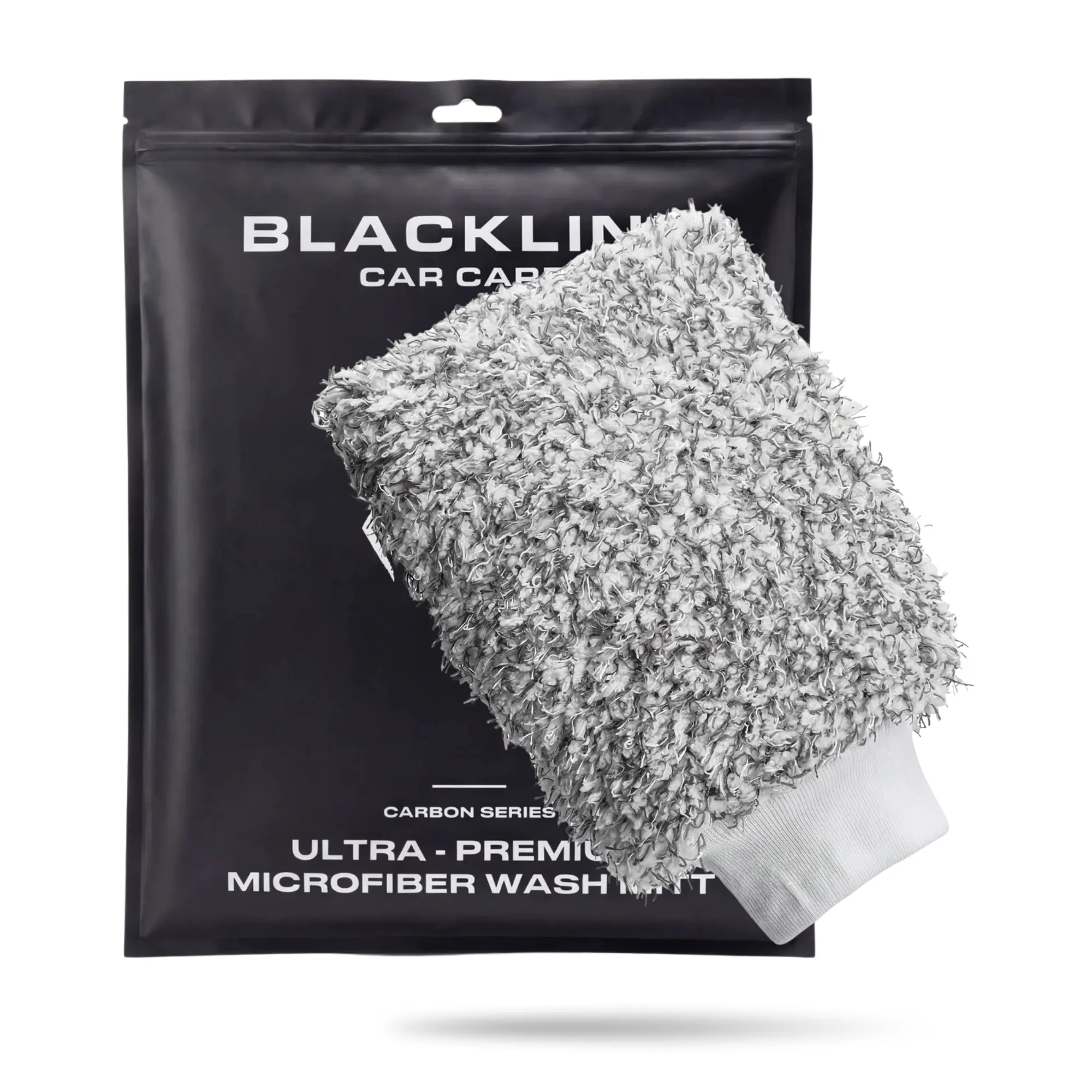 BLACKLINE Premium Microfiber Wash Mitt – Ultra-Soft 70/30 Wash Mitt with Edgeless Design for Scratch-Free Car Washing