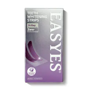 【SW-1】Easyes Purple Teeth Whitening Strips 14 Whitening Sessions -Nano-Hydroxyapatite Safe for Enamel - Non Sensitive Teeth Whitening -Non-Slip, Dry Strip Technology
