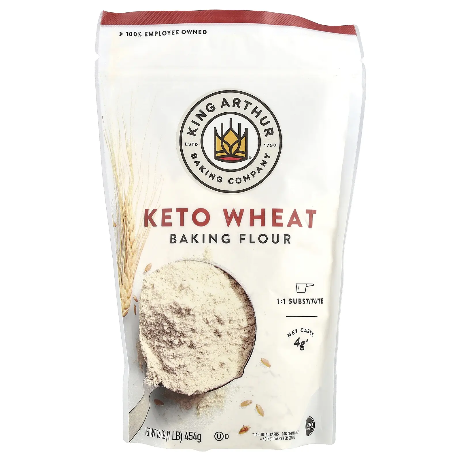 King Arthur Baking Company Keto Wheat Baking Flour, 16 oz (454 g)