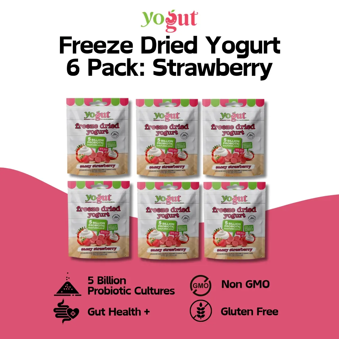 YoGut Freeze Dried Yogurt 6 Pack - Strawberry
