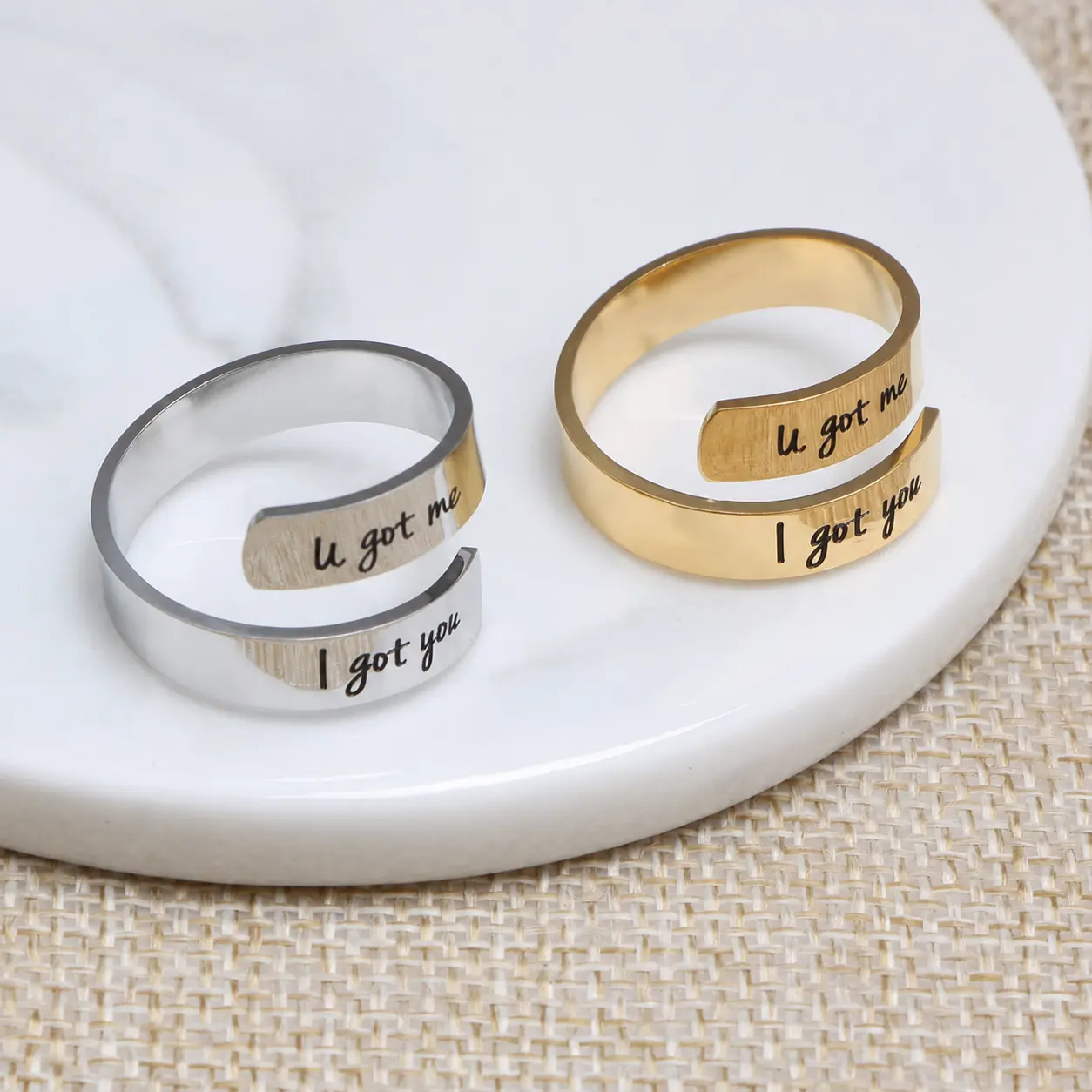 You Got Me I Got You Ring - ARMY Inspired Adjustable Matching Ring, Couple & Friendship Gift ring campingessentials