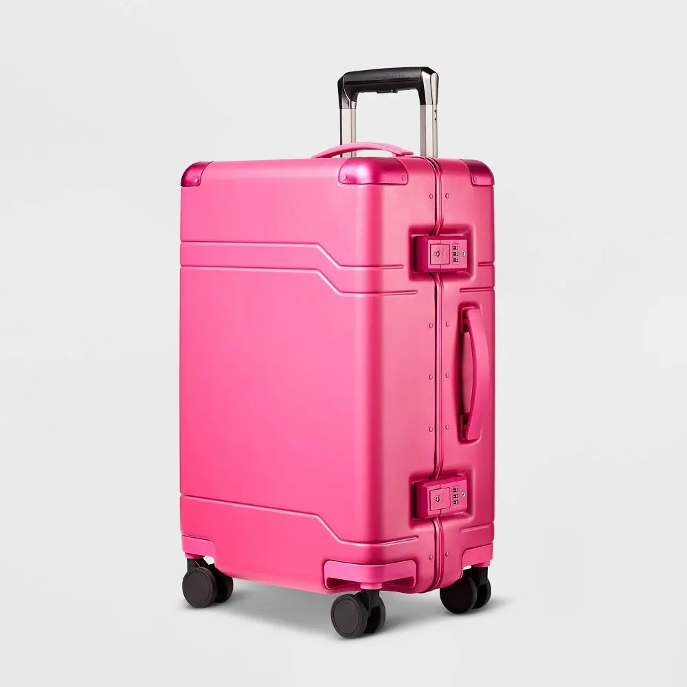 Open Story Signature Hardside Trunk Carry On Luggage - Spinner Suitcase, Magenta