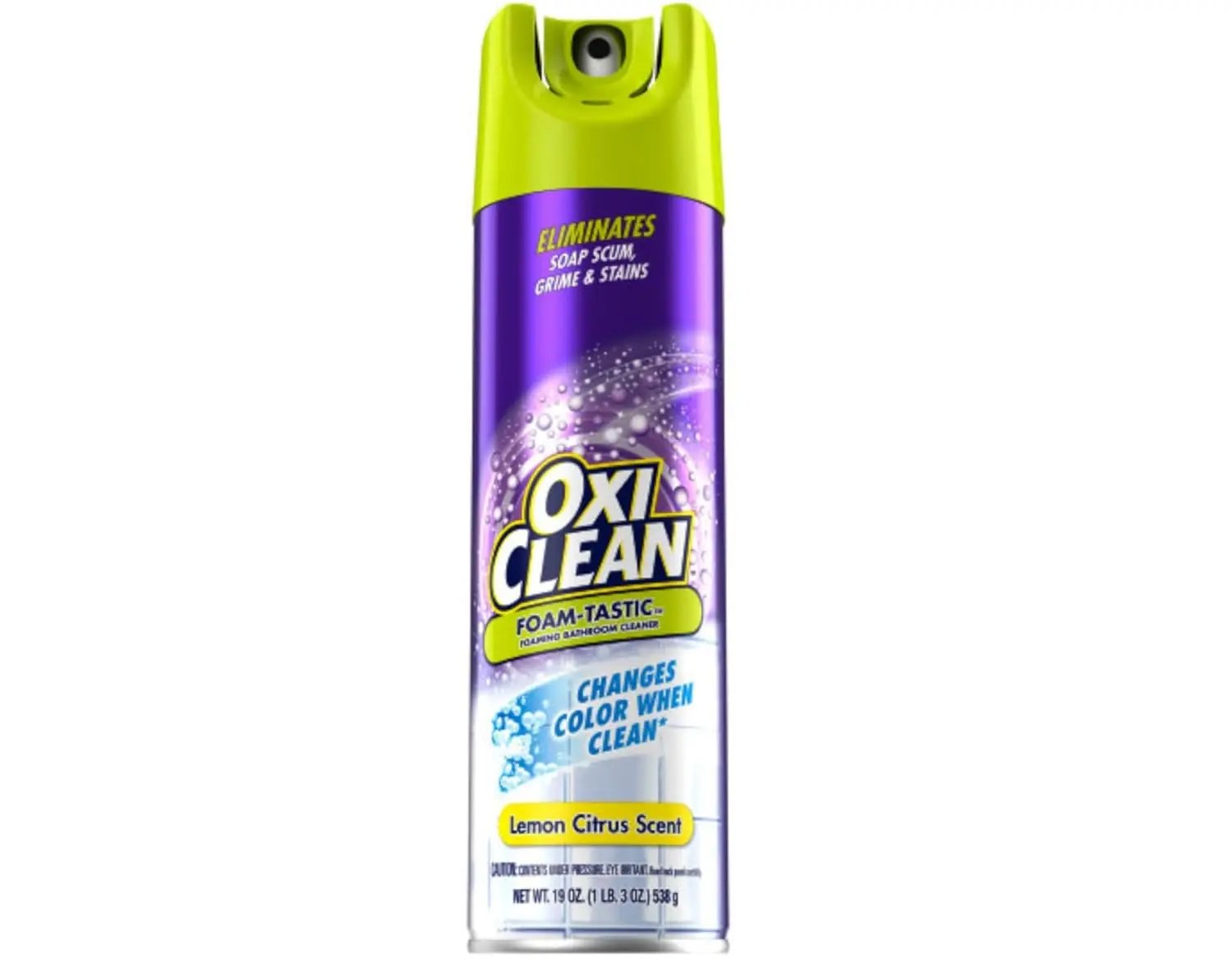 OxiClean Foam-Tastic Bathroom Cleaner, 19oz (2-Pack) - Stain Removal Foam Formula, Effective Bathroom Cleaning Indoors Home Care Solution for Cloth Surfaces