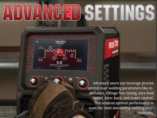 YESWELDER Firstess DP200 120/240V Dual Pulse MIG Welder | 7-Inch LCD Screen & Upgradeable Firmware | Pulsed MIG/MIG/Flux Core/Aluminum Spool Gun/Lift TIG/Stick Multiprocess Welding Machine