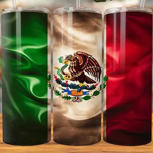 Mexican rustic flag 20oz tumbler
