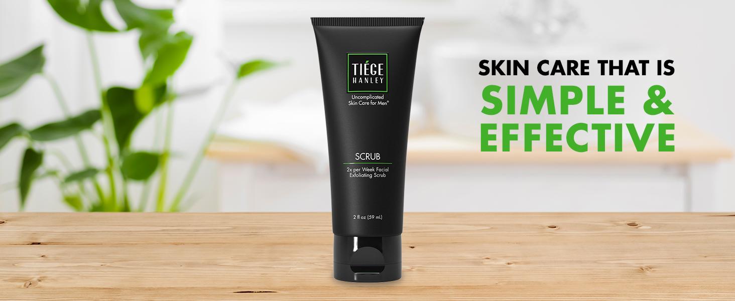 Tiege Hanley Exfoliating Face Scrub - Apricot Seed Powder + Niacinamide - Deep Pore Exfoliate + Dead Skin Removal (2 oz)