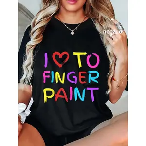 100% Cotton I Love To Finger Paint - I Heart To Finger Paint I'm Paint T-Shirt