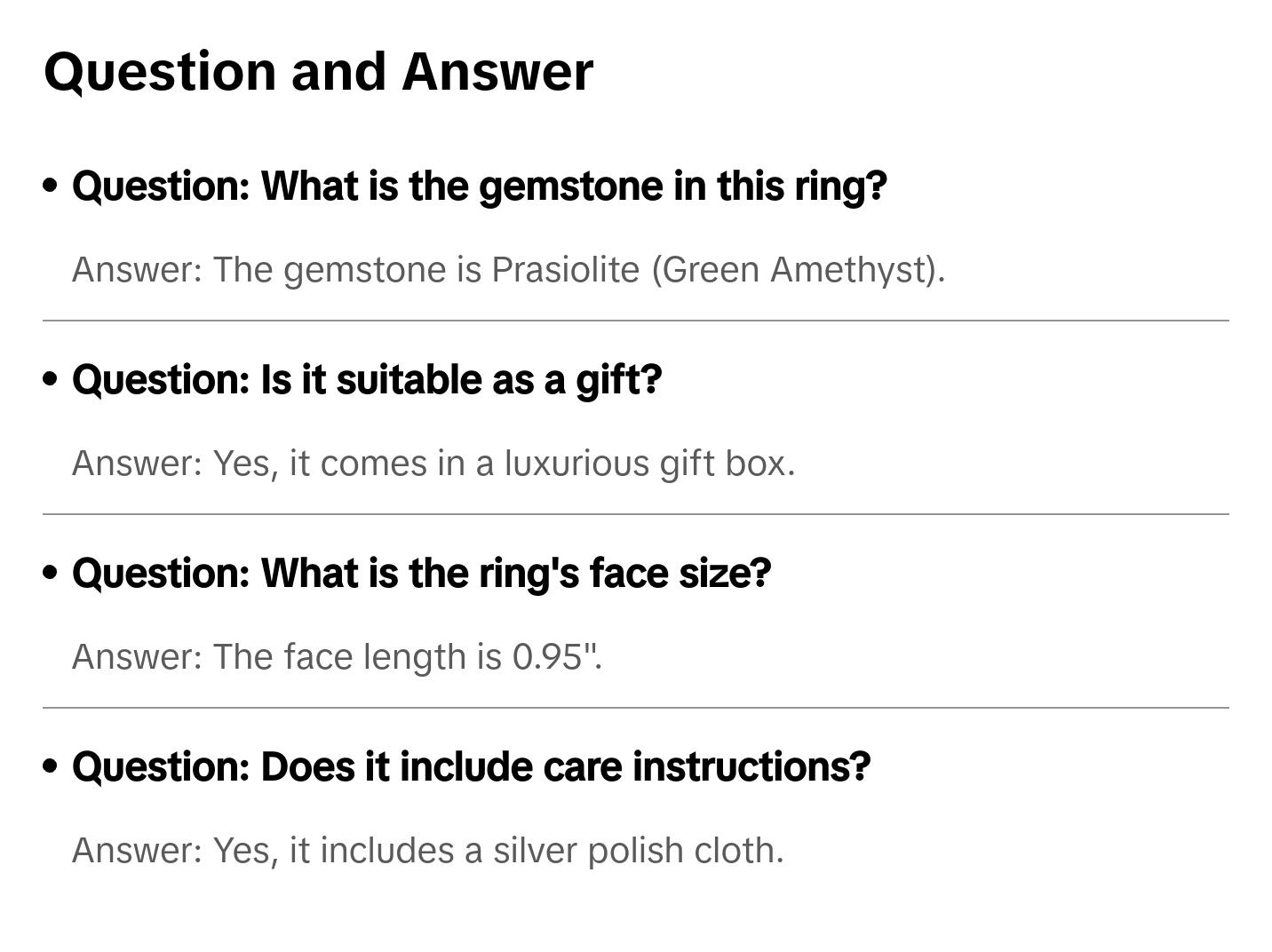 925 Sterling Silver Women's Bypass Ring with Prasiolite Gemstone - Perfect for Any Occasion