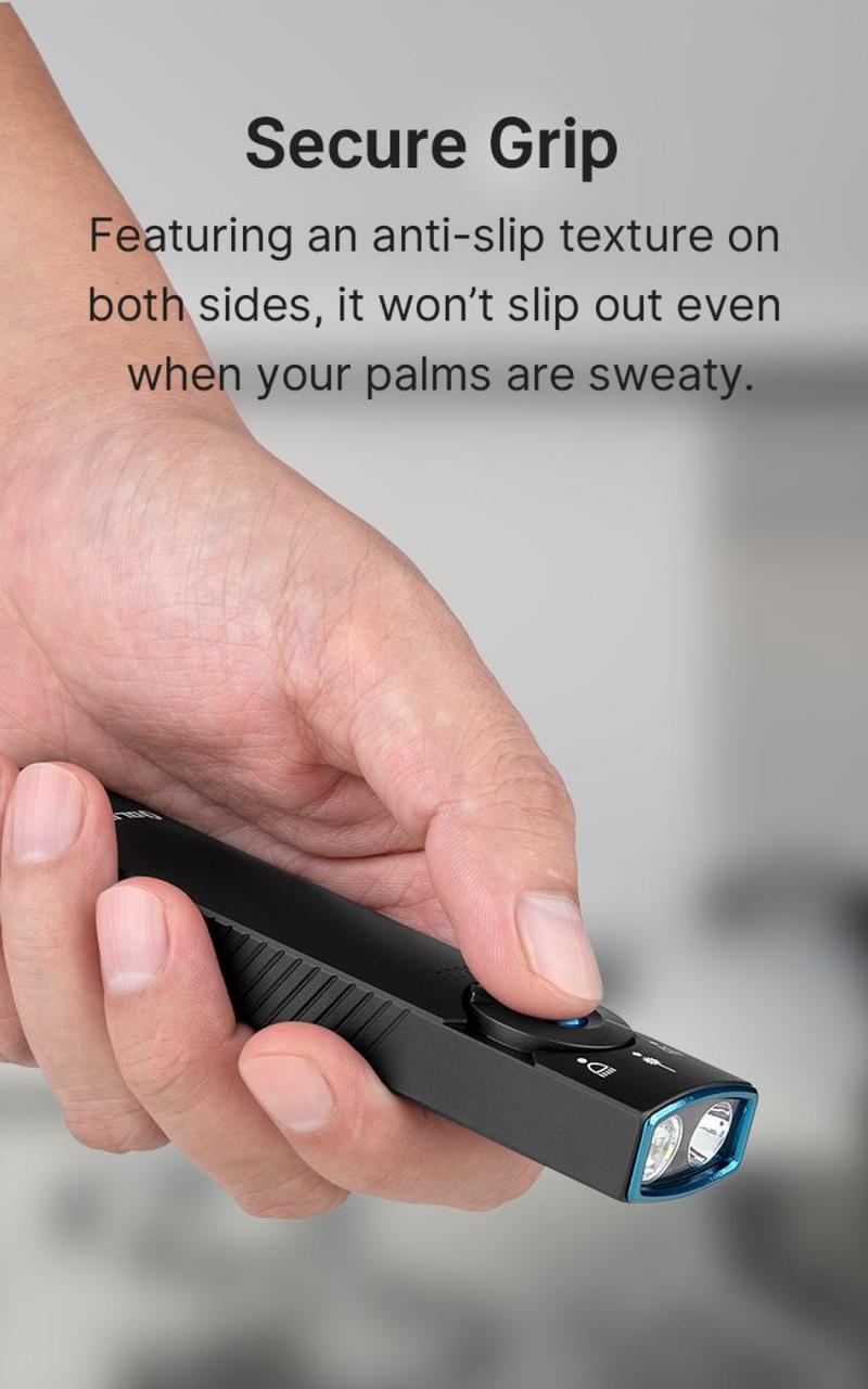 OLIGHT Arkfeld Pro Rechargeable EDC Flashlight with Green Beam, UV Light and White LED Combo, 1300 Lumens Pocket Lights