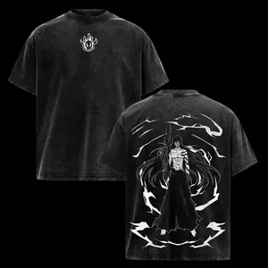 valentine shirts Kurosaki Ichigo Bleach Vintage Oversized T-Shirt – Retro Washed Cotton Anime Streetwear, Bankai Graphic Manga Merch, Gift for Anime Fans