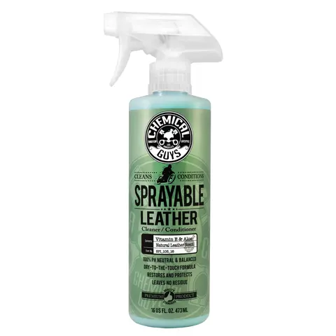 CHEMICAL GUYS 2-in-1 Sprayable Leather Cleaner & Conditioner 16 fl oz - Lanolin & Propolis Infused Car Detailing Product, Dashboard Care, Automobile Cleaner, Quick-Drying Liquid, Leather Restoration, Sunlight Protection, Interior Care
