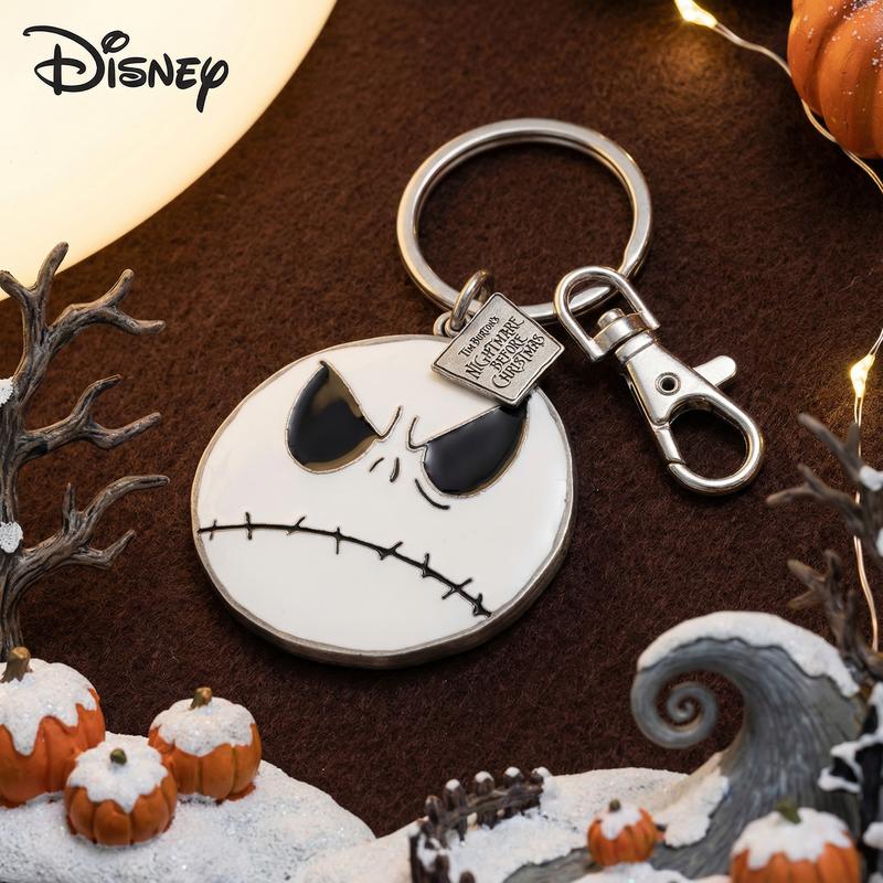 Disney The Nightmare Before Christmas Jack Alloy Keychain 1PC Official License 3D Figurine Bag Clip Anime Peripheral Backpack Decoration Car key Pendant Desk Ornament Durable Exquisite Alloy Gift
