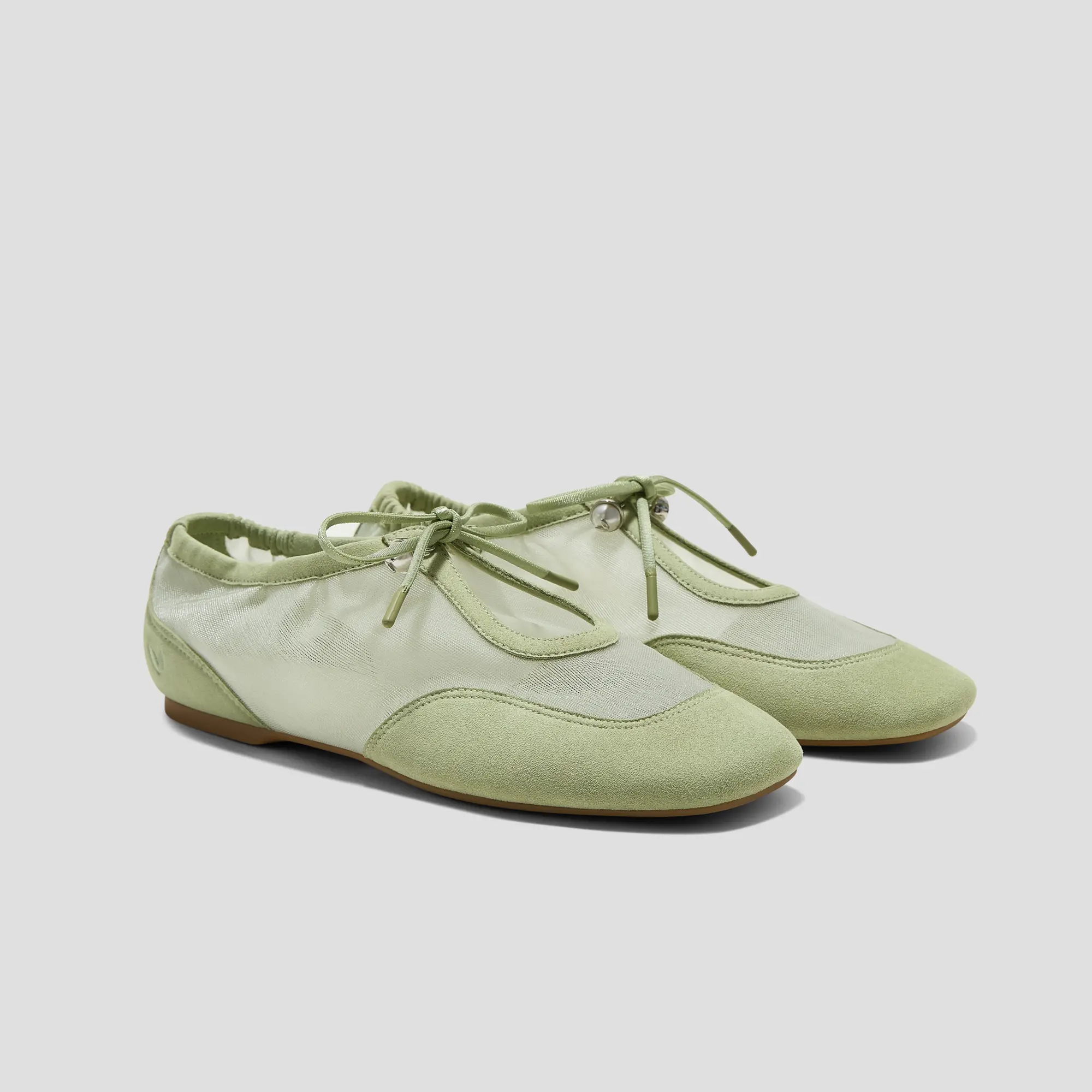 VIVAIA Healing Garden, Square-Toe Organza Sneakerina, Wide Feet