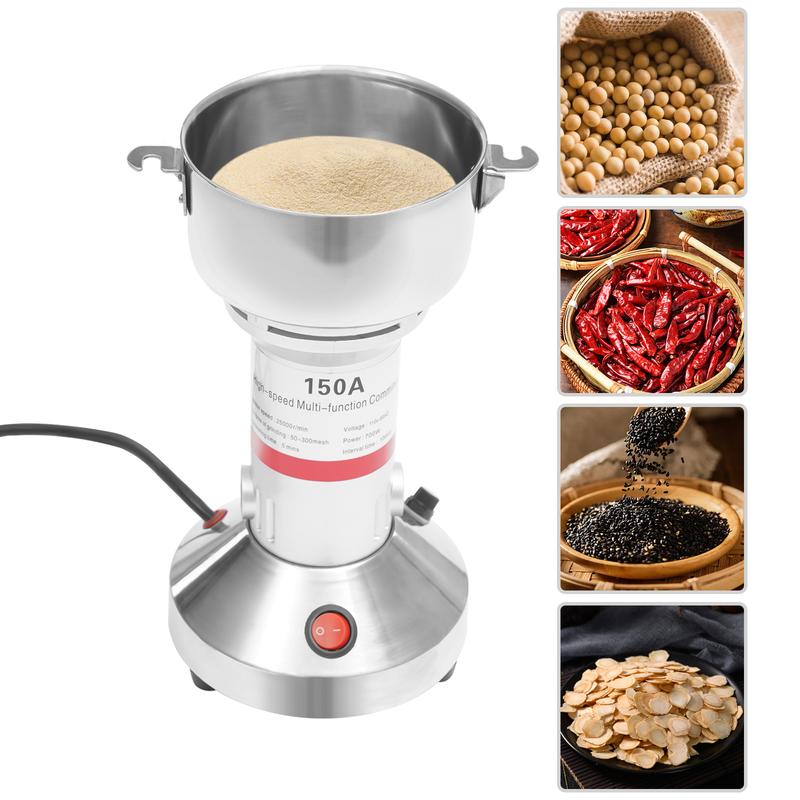 Commercial Electric Grain Grinder 4500W 32000RPM Stainless Steel Mill Grinder 50-300 Mesh for Spices Herbs Coffee Beans Nuts Dry Food Grinding Kitchen