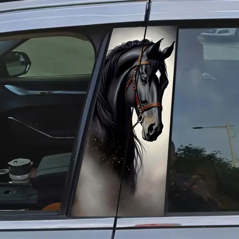Horse Racing Pattern Car Sticker, Self-adhesive Decal, Scratch Resistant Disposable Automotive Parts, Universal Car Exterior Decoration Accessories, Decals Sticker, Car Accessory, Vinyl Decals, Vehicle Exterior Decoration, Side Decals