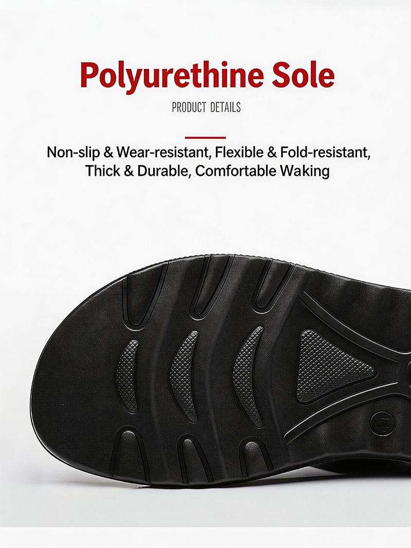 Men's Vegan Leather Summer Fashion Sandal & Stylish Slipper with Mixed-Texture Design | Quick Dry Sandals with Anti-Slip Sole | Beach Shoes for Men & Beach Casual Wear | Outdoor Beach Shoe, Outdoor Sandal for Indoor Use & Outdoor Entertainment