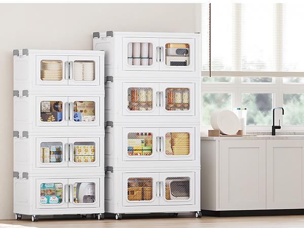 Broview V80 150Qt/200Qt/250Qt/360Qt/480Qt Stackable Storage Bins with Lids, Each 120Qt Stackable Bins with 1 Lid, High Quality Large Plastic Containers Collapsible Closet Organizers for Home Bedroom Craft Blanket Clothing Organization