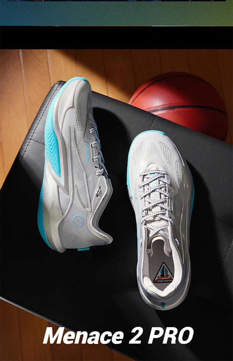 361° Menace 2 PRO Basketball Shoes for Men Lightweight Breathable Outdoor Sneakers with CQT EXTREME Propulsion & RPU Outsole for Superior Traction and Agility